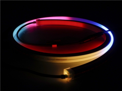 12x20mm DMX RGB Silicon Neon IP67  (Side view - Flat Head) 